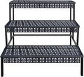 3-Tier Rectangular Metal Plant Stand, Ladder Flower Pot Rack | 3-tier stair by Garden4you