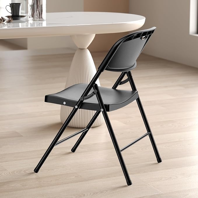 Nazhura 350 Weight Limit Heavy Duty Plastic Folding Chair - Image 6