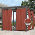 Easy-Going Outdoor Curtains for Patio 1 Panel, 54x108 inch, Terra Red | by Easy-Going
