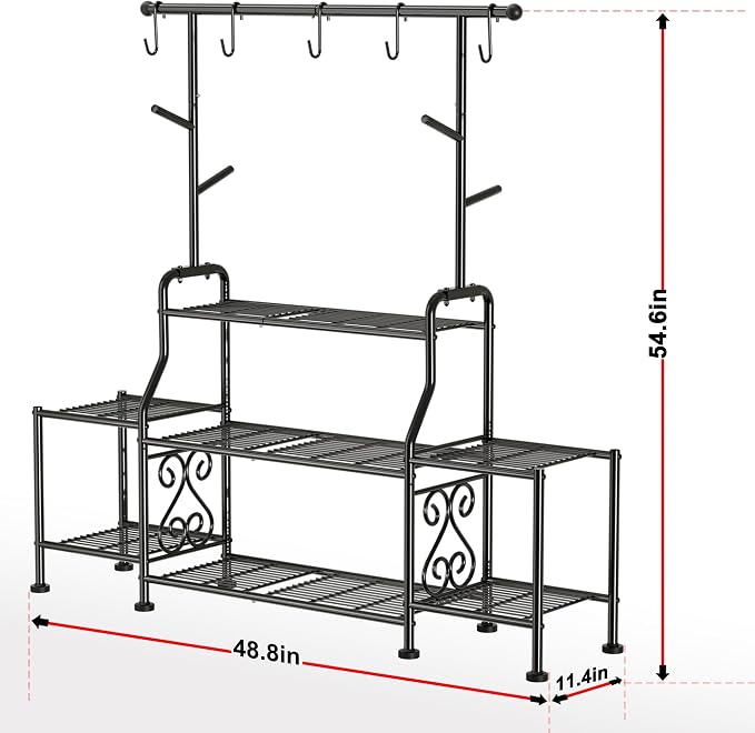GIOTORENT 3-Tier Tall Metal Plant Stand Indoor Outdoor - Image 3