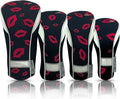 Taboo Fashions Monaco Golf Club Covers for Women - Numbered Golf Headcovers Set for Driver, Fairway and Hybrid Clubs - Weather Resistant, Pack of 4