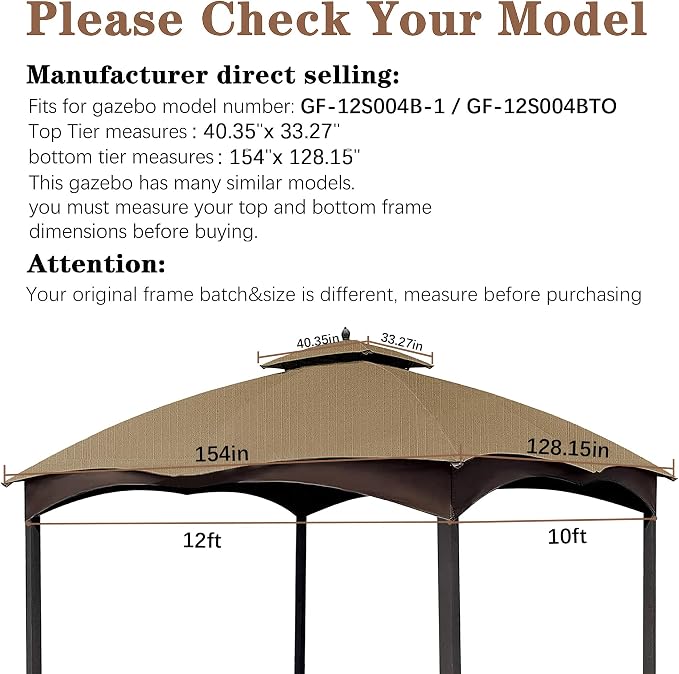 SCOCANOPY Khaki Ripstop Replacement Top Compatible - Image 2