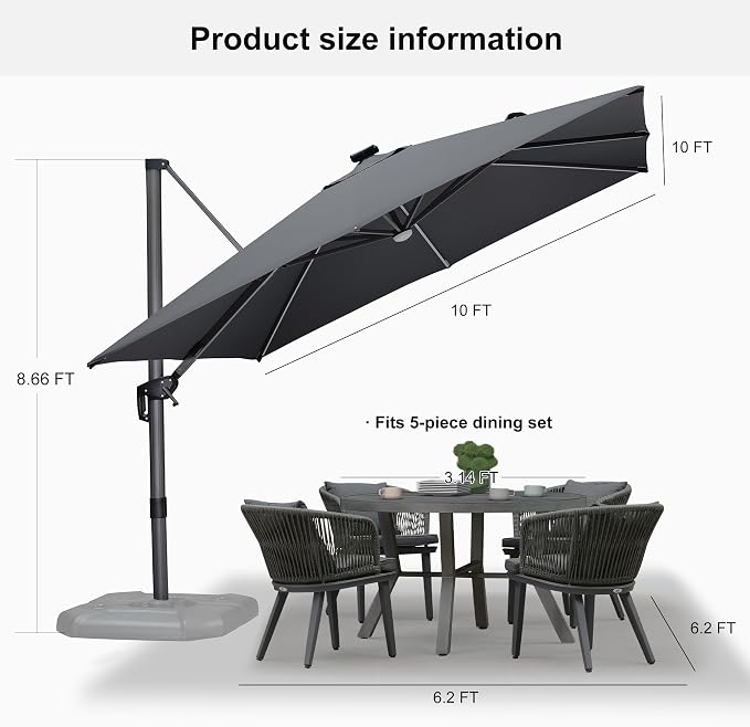 PURPLE LEAF Outdoor Umbrella - Image 8
