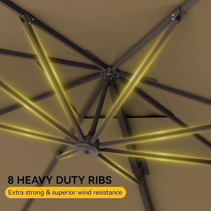 10x10FT Cantilever Outdoor Umbrella - Image 6