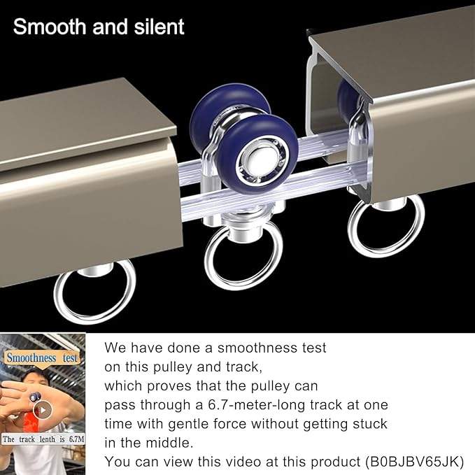 Aluminum Alloy Silent Curtain Tracks Ceiling Or Wall Mounted Curtain Rail Drapes Rail Room Dividers Sliding Curtain Rail (champagne, 2m(not segmented))