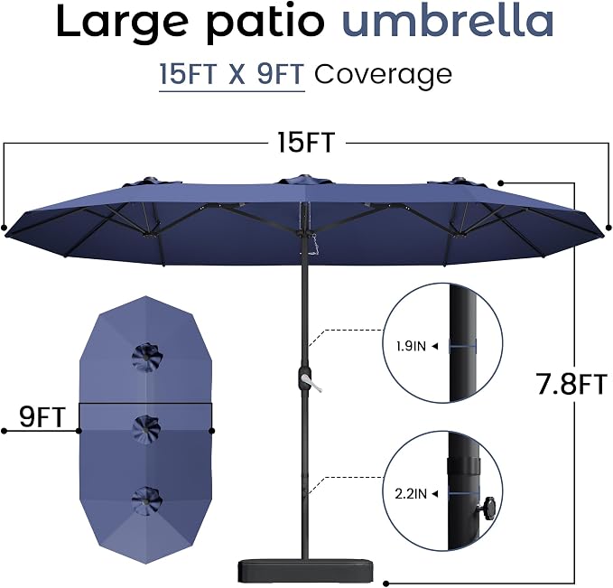 DomeShade 15ft Patio Umbrella - Image 6