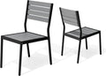 Pellebant Stackable Outdoor Patio Dining Chairs Set of 2 | Aluminum Armless by Pellebant