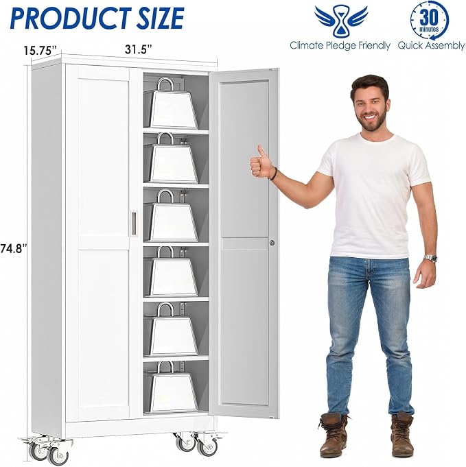 GAIOUS Metal Garage Storage Cabinet - Image 2