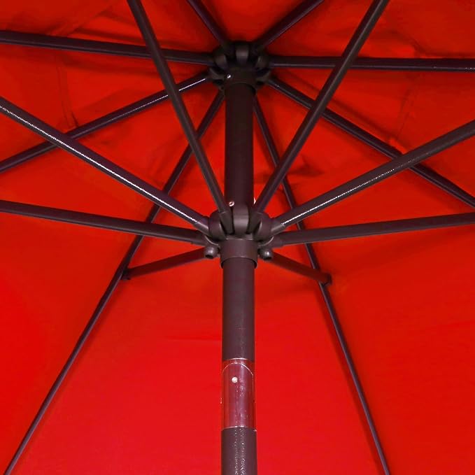 9' Outdoor Patio Umbrella, Outdoor Table Umbrella, Yard Umbrella, Market - Image 3