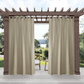 Exclusive Home Cabana Solid Indoor/Outdoor Light Filtering Hook-and-Loop Tab by TownCountryLiving