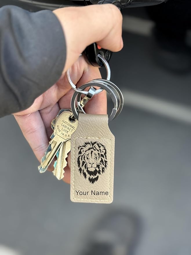 LaserGram Rectangle Keychain, Golfer Golfing, Personalized Engraving Included