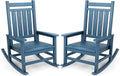 SERWALL Outdoor Rocking Chair Set of 2, HDPE Rocker by SERWALL
