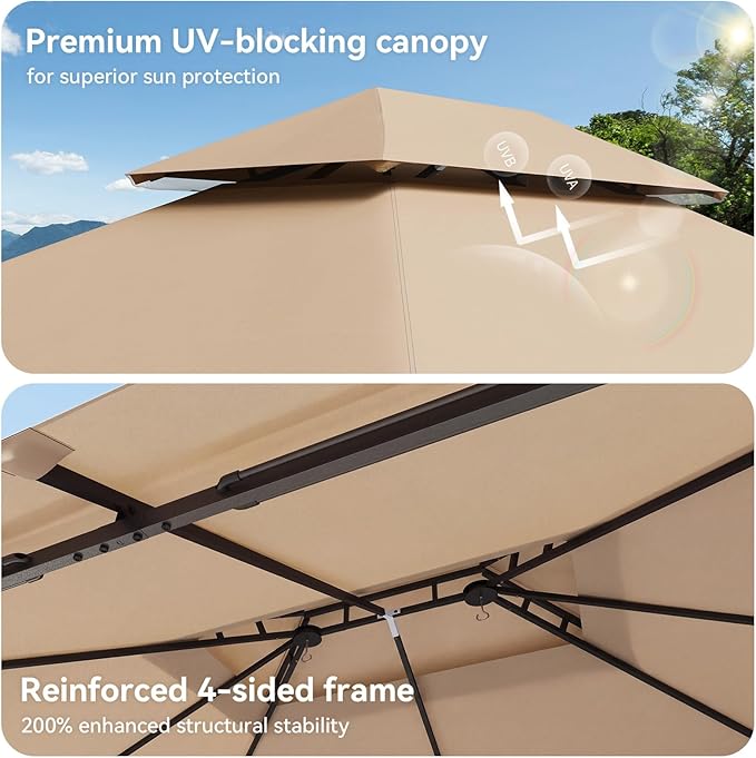 12'x10' Gazebo, Metal Frame Canopy - Image 5