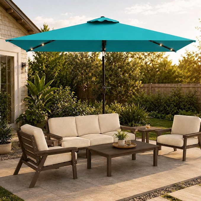 6.5 x 10ft Rectangular Patio Umbrella - Image 2
