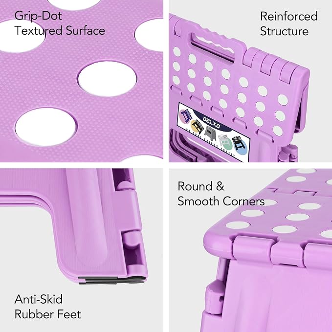 Delxo Folding Step Stool 13 Inch, 300 Lbs Step Stool - Image 8