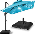 Best Choice Products 9x12ft LED Cantilever Patio Umbrella w/Base Included & by Unknown
