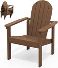 SERWALL HDPE Stackable Adirondack Chair, Space-Saving by SERWALL