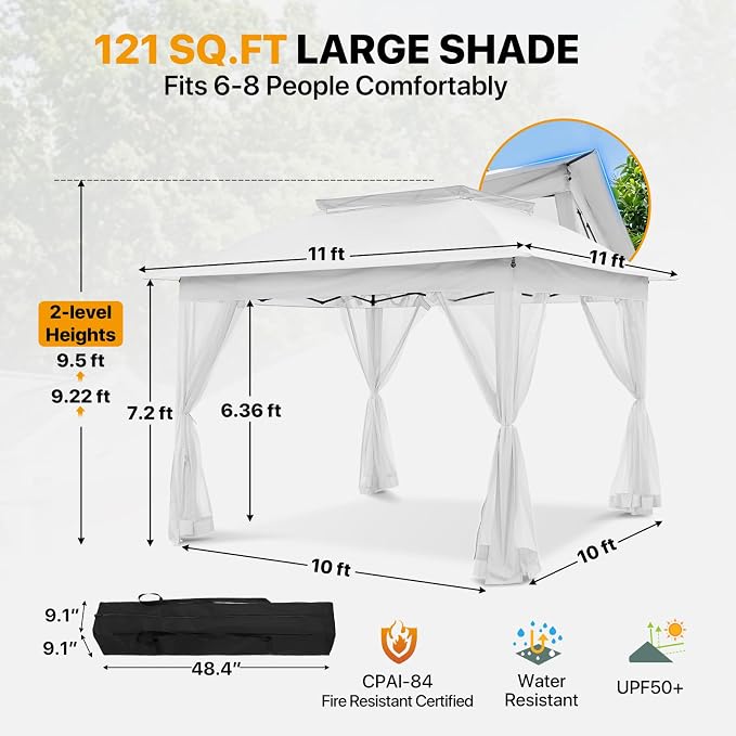 COOS BAY 11x11 Pop Up Gazebo - Image 3