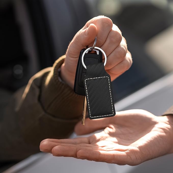 LaserGram Rectangle Keychain, Golfer Golfing, Personalized Engraving Included