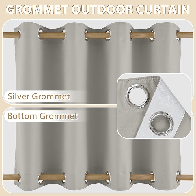 HDCAXKJ Waterproof Outdoor Curtains - Image 3