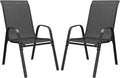 DIFY Patio Chairs Set of 2, Stackable Outdoor Dining Chairs Set by DIFY