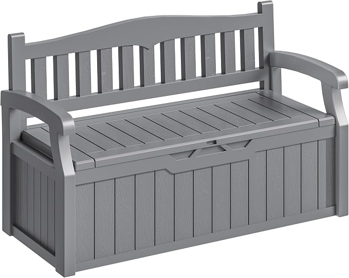 Homall 75 Gallon Outdoor Storage Benches Lockable Deck Box Waterproof | UV by Homall