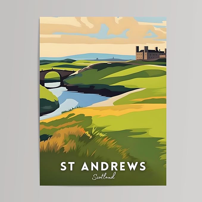Golf Course Premium Giclee Fine Art Prints - Augusta, Pebble Beach, Pinehurst, Golf Course Posters, Golf Wall Art, Aesthetic Poster for Home Office Decor, Ready to Frame