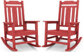 SERWALL HDPE Oversized Outdoor Rocking Chairs Set of 2, Patio Rocker, All by SERWALL