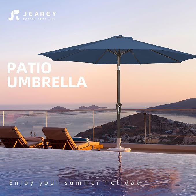 JEAREY 9FT Outdoor Patio Umbrella, Market Umbrella - Image 7