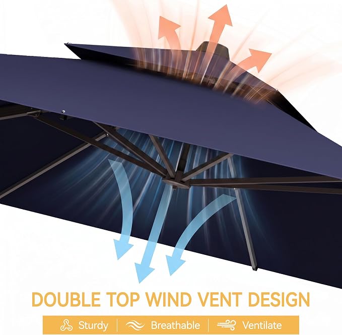 10x13 FT Patio Cantilever Umbrella - Image 7