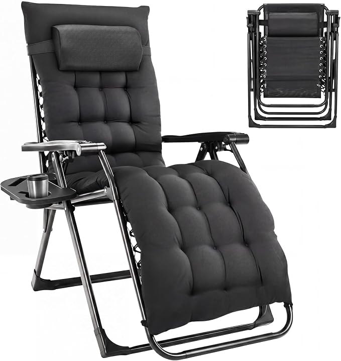 Alpen Oversized Zero Gravity Chair, Portable Patio Lounge Recliner, Removable by ALPEN