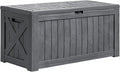 Greesum 120 Gallon Deck Box, Resin Outdoor Storage Container, Garden Tools by BuynowfromGreesum