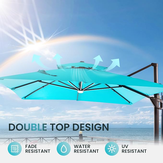 10 X 13 FT Cantilever Patio Umbrella Outdoor - Image 8