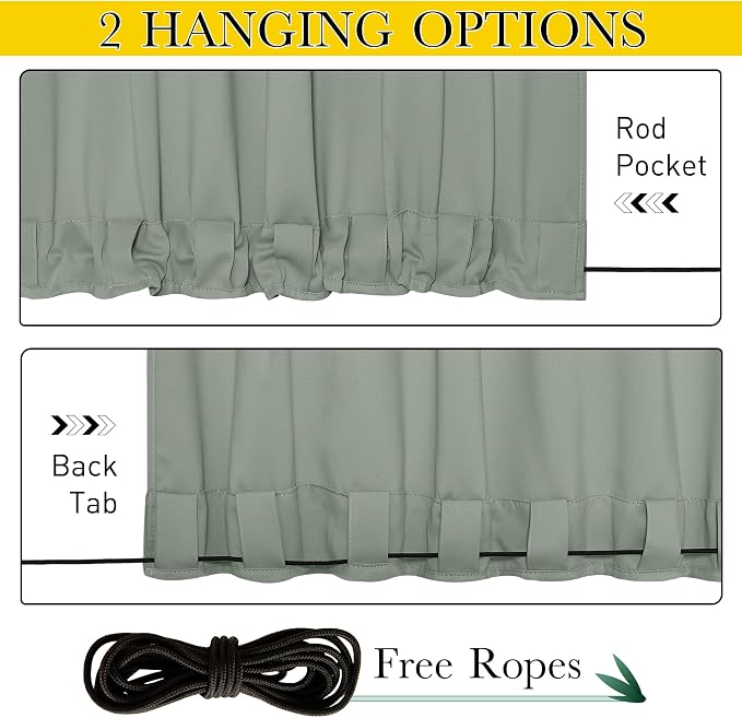 NICETOWN Windproof Outdoor Curtains - Image 2