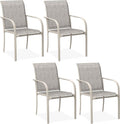 DIFY Patio Dining Chairs Set of 4, Stackable Outdoor Metal Chairs by DIFY