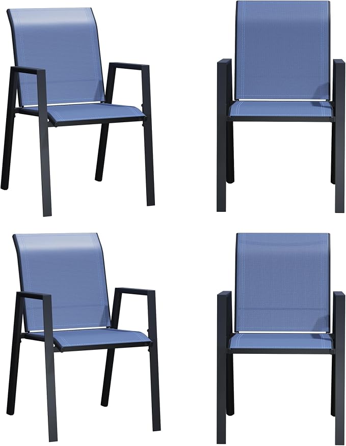 Outdoor Patio Chairs Set of 4, Lightweight Patio Set - Image 7