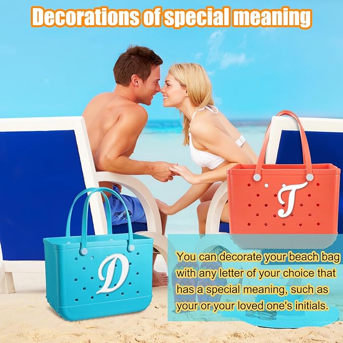 Mity rain Letter Charms for Bogg Bag，Alphabet Lettering Accessories Charms Compatible with Bogg Bag Original All Models, Insert Decorative Letter for Handbag Beach Tote Bag Q