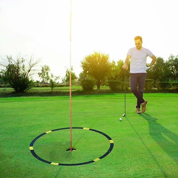 Precision Rings – Golf Chipping Circles, Putting Target Trainer | Flexible Visual Indicator Rings for Green Shot Control and Accuracy Practice, Lightweight Setup for Indoor Lawn Or Backyard Golf T