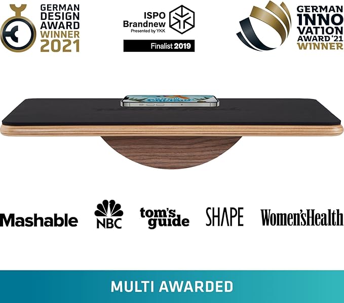 Plankpad PRO Get fit Playing Games & Workouts; Plank & Balance Board with free iOS/Android App & 10 Games; Dynamic Abs & Core Fitness Training; Only 3 Minutes a Day.