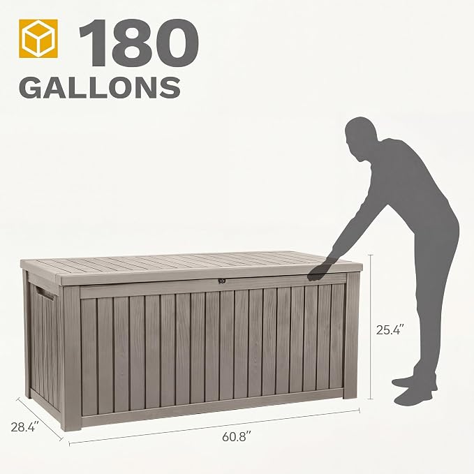 DWVO 180 Gallon XL Deck Box - Image 7