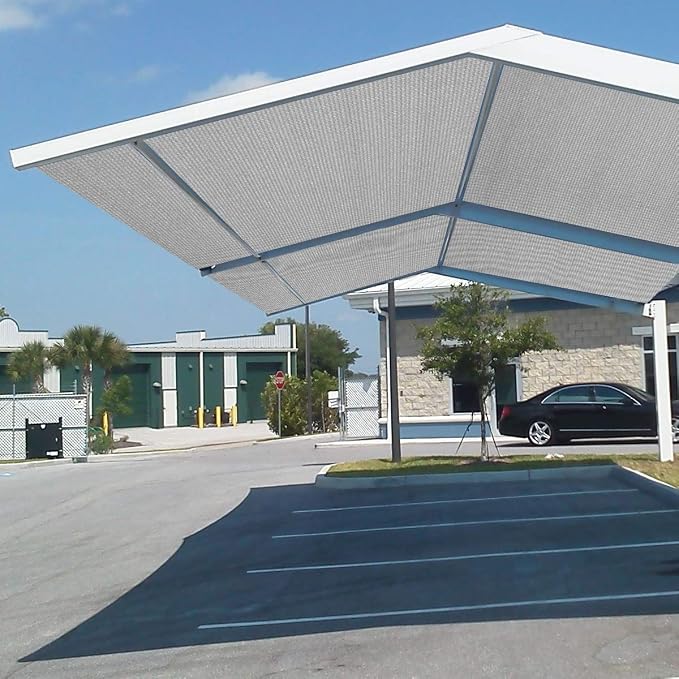 Eden's Decor Straight Flat-Edged 7' x 13' Grey Sun Shade Sail Rectangular - Image 7
