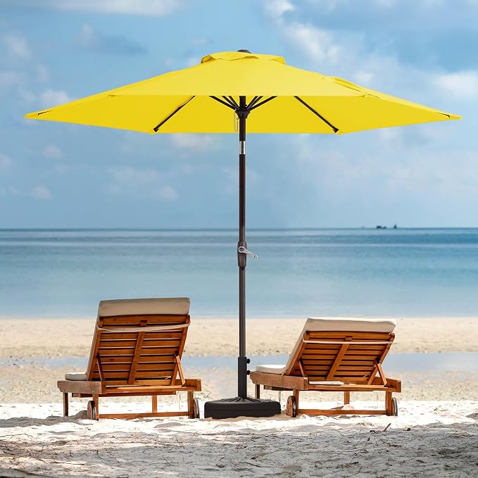 JEAREY 7.5 ft Outdoor Patio Umbrella, Table Umbrella, Tilt & Crank lift - Image 6