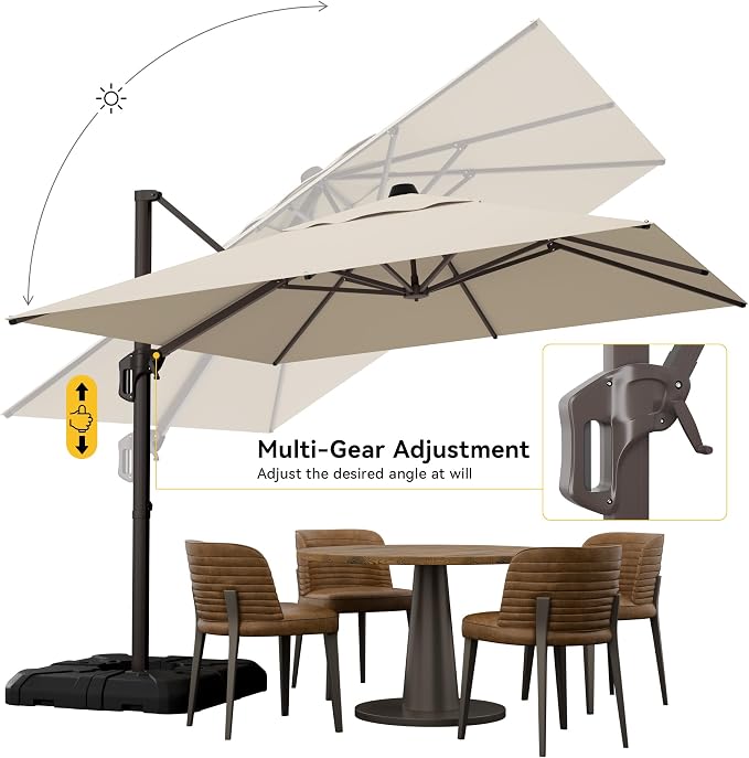 10x10FT Cantilever Outdoor Umbrella - Image 3