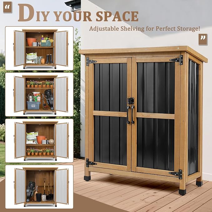 PetsCosset Small Weatherproof Outdoor Storage Cabinet - Image 5