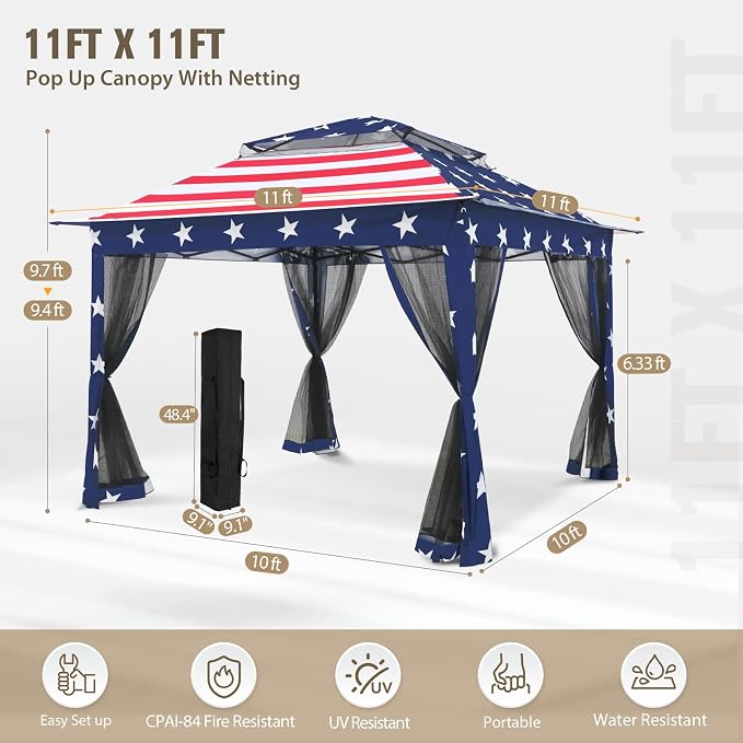 COOS BAY 11x11 Pop Up Gazebo - Image 3