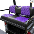 NOKINS Golf Cart Seat Covers Fit Club Car Precedent/DS/EZGO RXV/TXT/Yamaha Drive Aftermarket Standard Rear Seat Cushion, No Stapler, Multiple Colors&Breathable (Purple&Black)