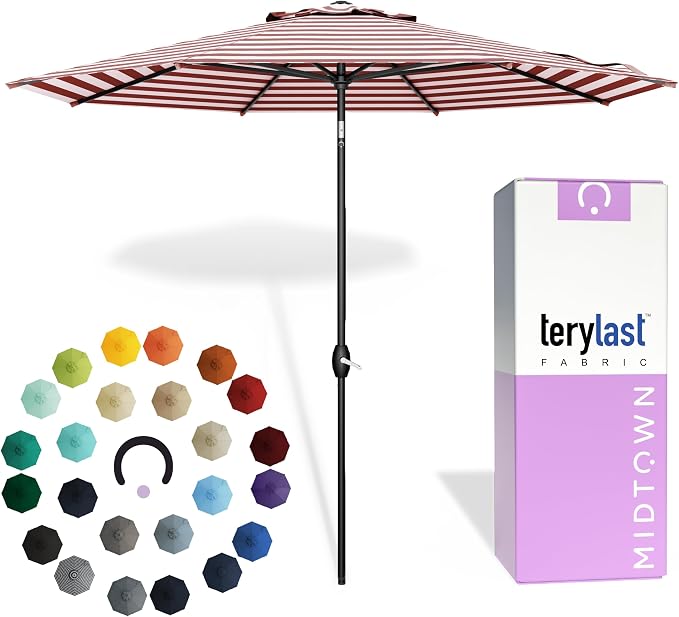 MIDTOWN UMBRELLAS The Lean 8 Feet Outdoor Umbrella by MidtownUmbrellas
