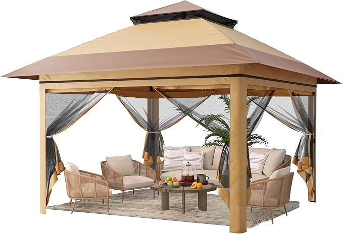 Driftalia 13x13 Pop Up Gazebo for Patio, Deck by Driftalia