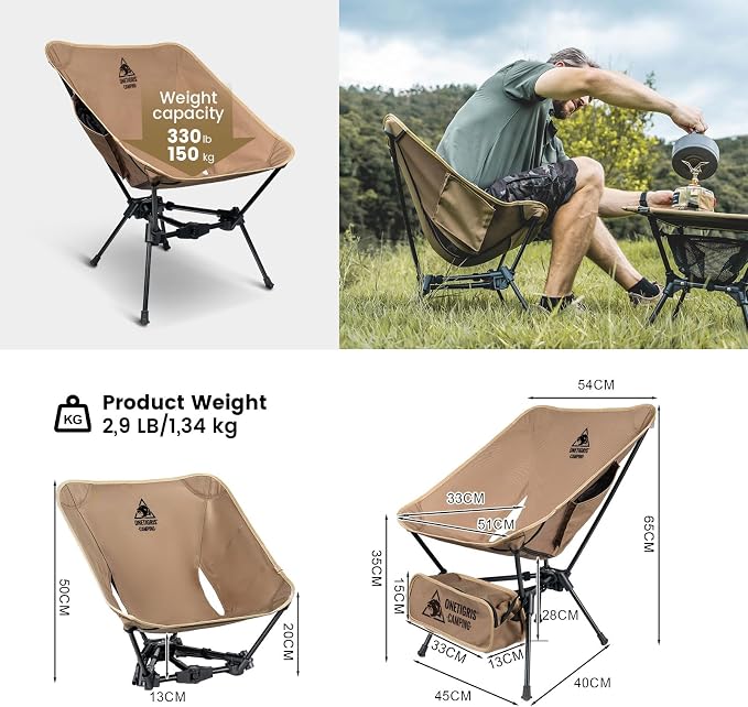 ONETIGRIS Tigerblade Camping Chair, Lightweight Folding Backpacking Hiking Chair - Image 3