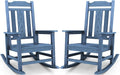 SERWALL Outdoor Rocking Chairs Set of 2, Oversized Patio Rocker Unique Blue | by Unknown
